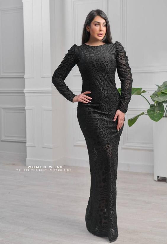 لباس مجلسی و شب ماکسی مدل ویستا - تکرنگ مشکی / سایز3--44/46 ا Dress and long night|پیشنهاد محصول