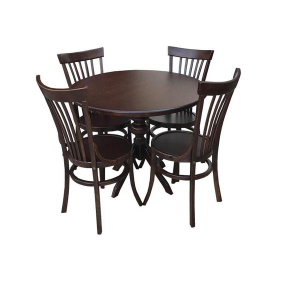 ست میز و صندلی ناهار خوری چوبی اسپرسان چوب مدل k14 - قهوه‌ای روشن براق|پیشنهاد محصول