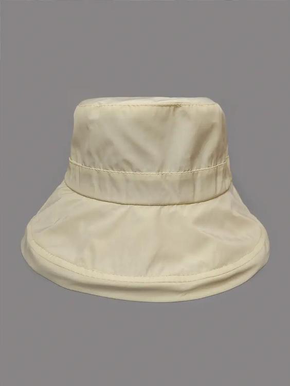 کلاه باکت بارانی شمعی سفید لبه فنردار کد 7904|پیشنهاد محصول