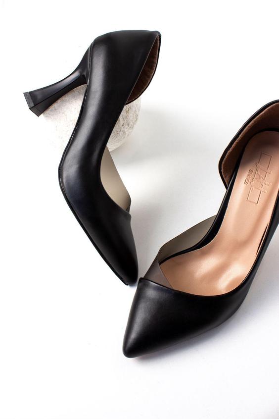 کفش پاشنه دار شفاف شفاف زنانه مشکی برند Lal Shoes & Bags|پیشنهاد محصول