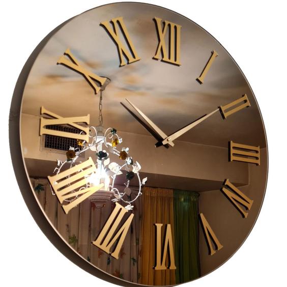 ساعت دیواری آینه ی فوق العاده زیبا در 10 طرح مختلف - نقره‌ای ا clock Mirror|پیشنهاد محصول