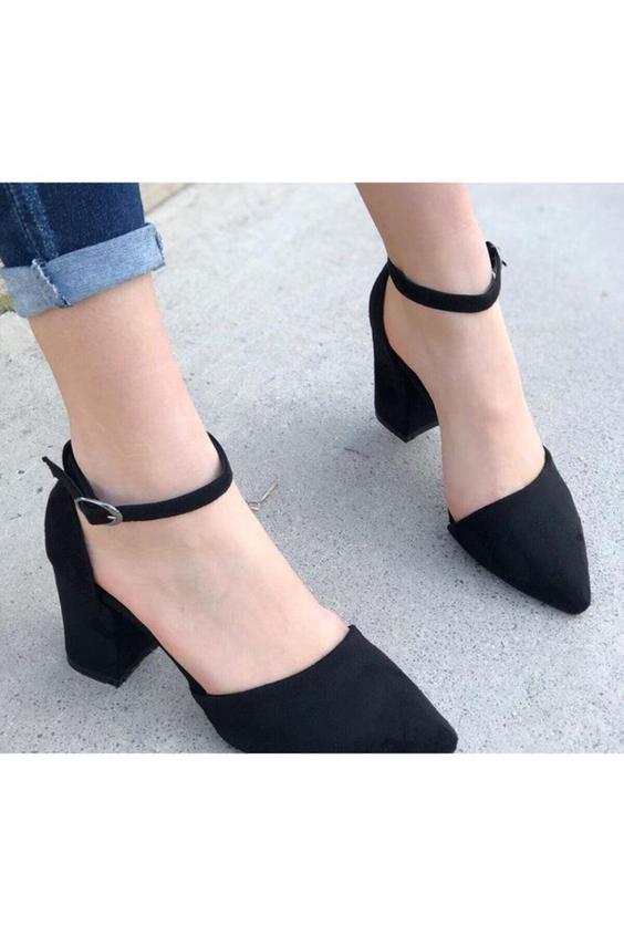 کفش پاشنه دار جیر مشکی زنانه برند Demashoes|پیشنهاد محصول