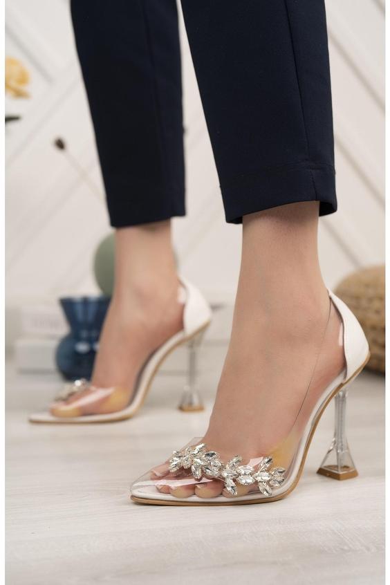 کفش پاشنه دار زنانه شفاف پرنسس مدل لباس مجلسی کفش قد پاشنه برند StWenn|پیشنهاد محصول