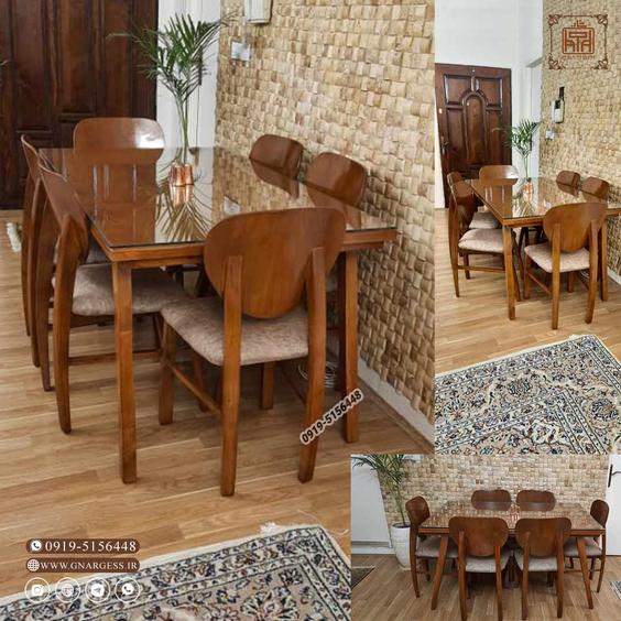 میز ناهارخوری فیلی 6 نفره جدید چوبی ارسال در تهران رایگان|پیشنهاد محصول