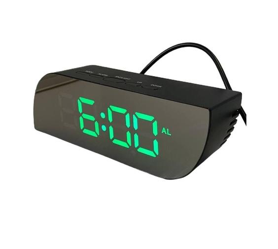 ساعت رومیزی زنگ دار دیجیتال آینه ای بدنه مشکی مدل NA-018|پیشنهاد محصول