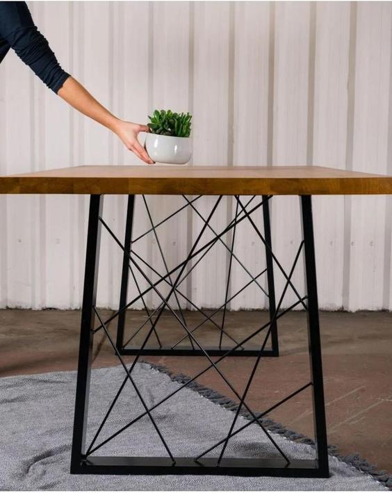 میز نهار خوری 4 نفره چوبی فلزی کلاسیک و مدرن - سفید|پیشنهاد محصول
