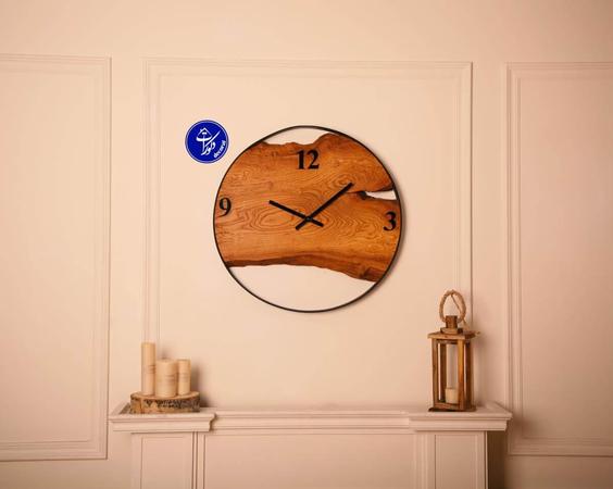 ساعت دیواری چوبی زرد آلو|پیشنهاد محصول