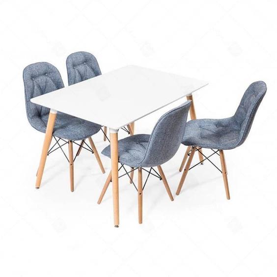 میز و صندلی ناهارخوری چهارنفره پایه ایفلی چهارگوش|پیشنهاد محصول