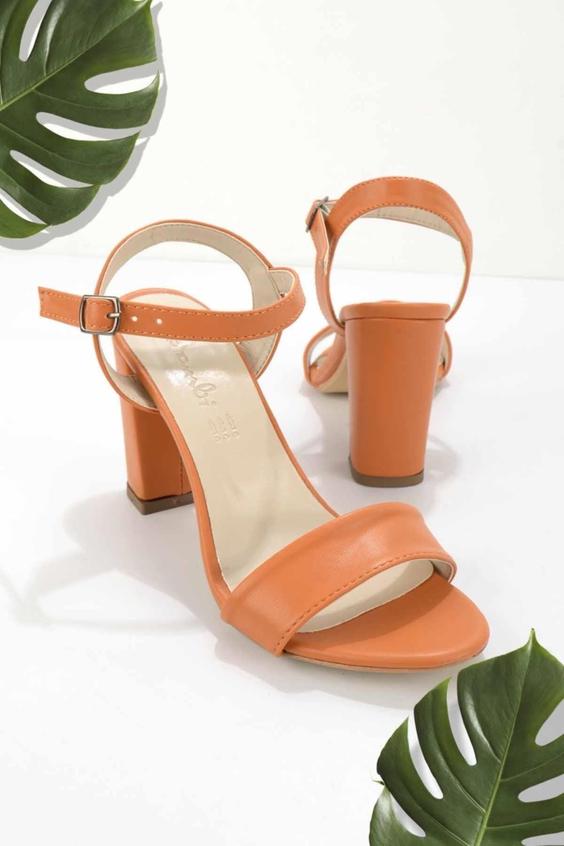 کفش پاشنه بلند کلاسیک زنانه نارنجی   برند بامبی|پیشنهاد محصول