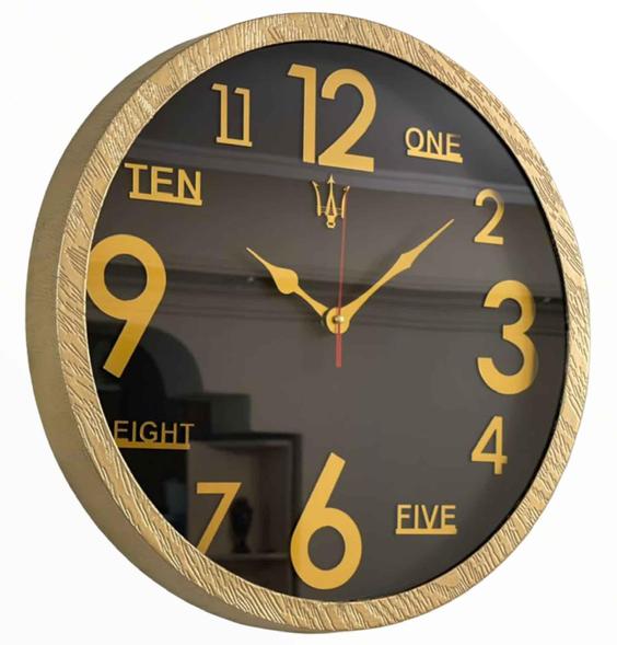 ساعت دیواری مازراتی در 4رنگ مختلف با یکسال ضمانت - سفید / طلایی ا Maserati wall clock|پیشنهاد محصول