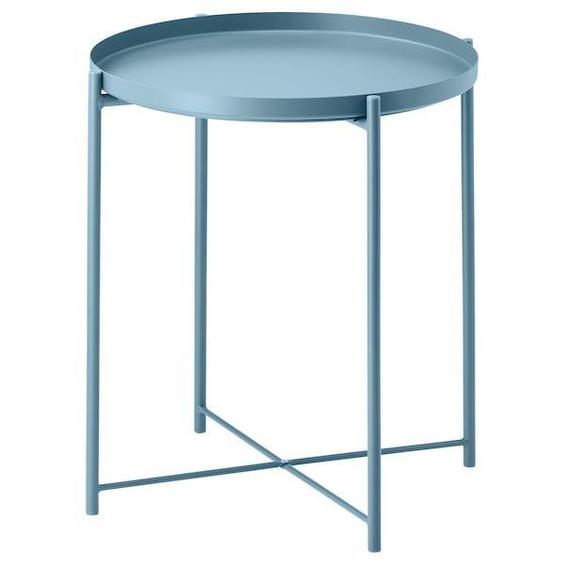 میز عسلی فلزی سینی دار آبی مدل میزک|پیشنهاد محصول