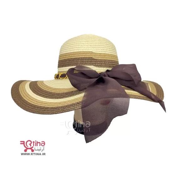 کلاه زنانه حصیری آفتابی شیک لبه 12cm | قابل خم شدن و شستشو|پیشنهاد محصول