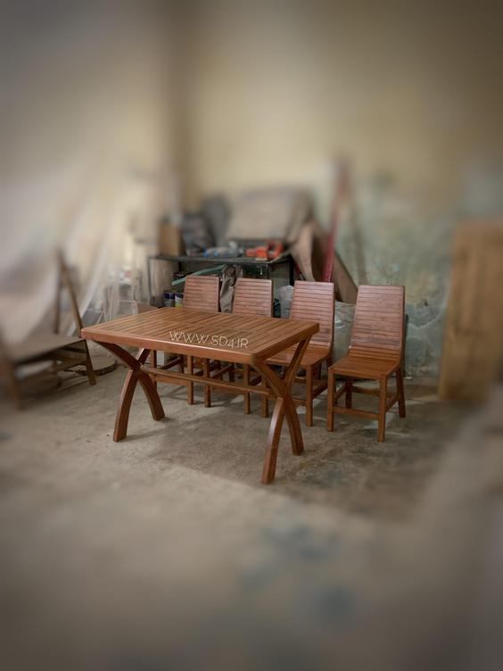 میز و صندلی تمام چوب کد 13|پیشنهاد محصول
