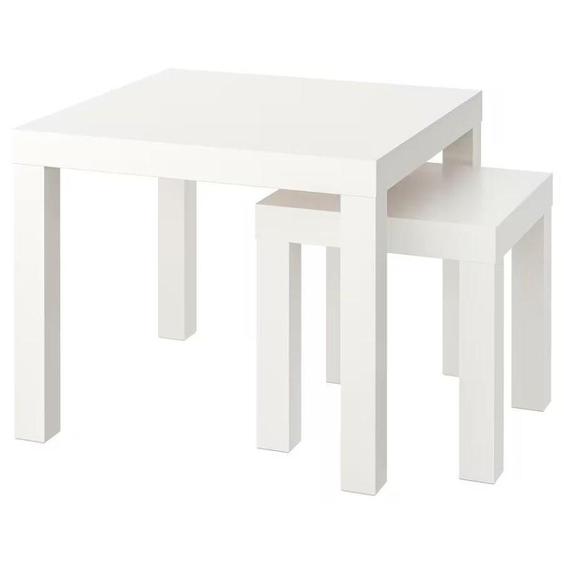 ست 2 عددی میز جلو مبلی مربعی ایکیا مدل LACK رنگ سفید|پیشنهاد محصول
