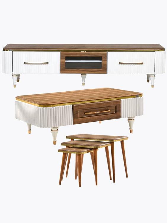 ست میز تلویزیون، جلو مبلی و عسلی مدرن چوب مدل M20|پیشنهاد محصول