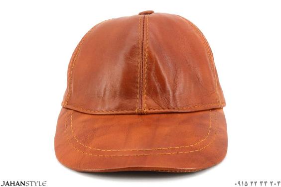 کلاه نقاب دار چرم طبیعی رنگ عسلی|پیشنهاد محصول