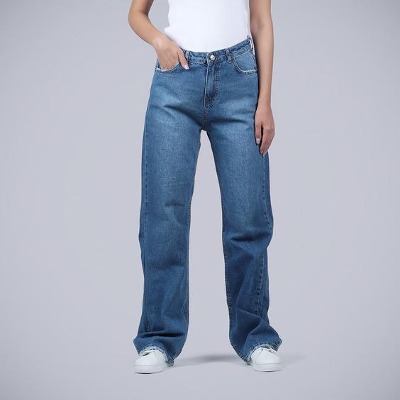 شلوار زنانه جین بگ آبی کد 4011683|پیشنهاد محصول