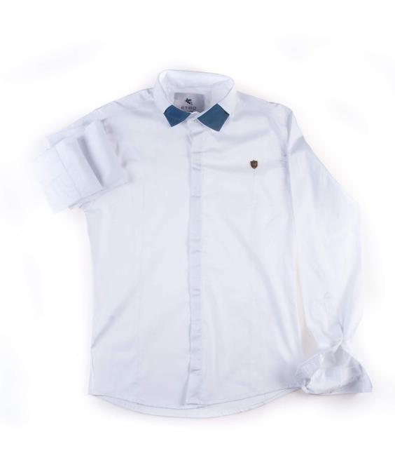 پیراهن ساده مردانه سفید اترو P1008|پیشنهاد محصول