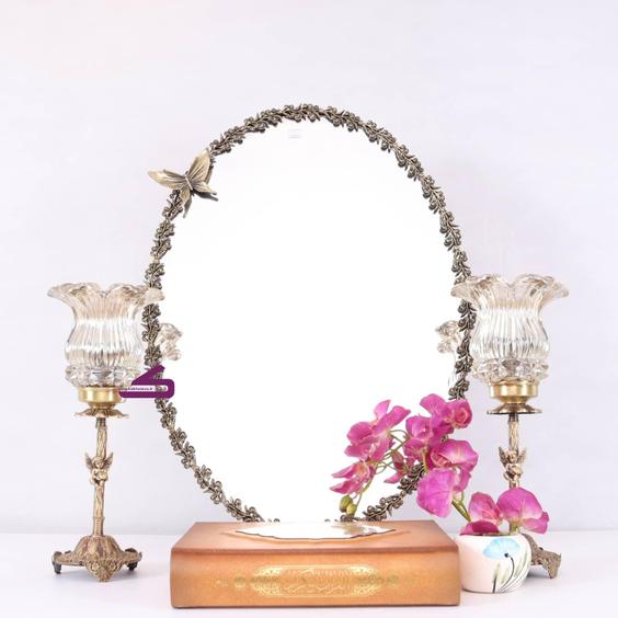 آینه شمعدان نقره عروس مدل شهروز 60|پیشنهاد محصول