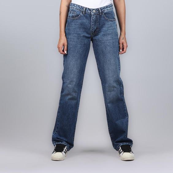 شلوار جین زنانه نیم بگ آبی کد 35591|پیشنهاد محصول