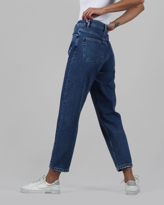 شلوار جین زنانه مام استایل زاپدار آبی- کد 66175|پیشنهاد محصول