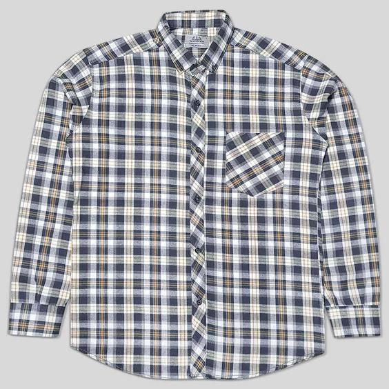 پیراهن پشمی سایزبزرگ چهارخانه جیب دار طوسی 124045-4|پیشنهاد محصول