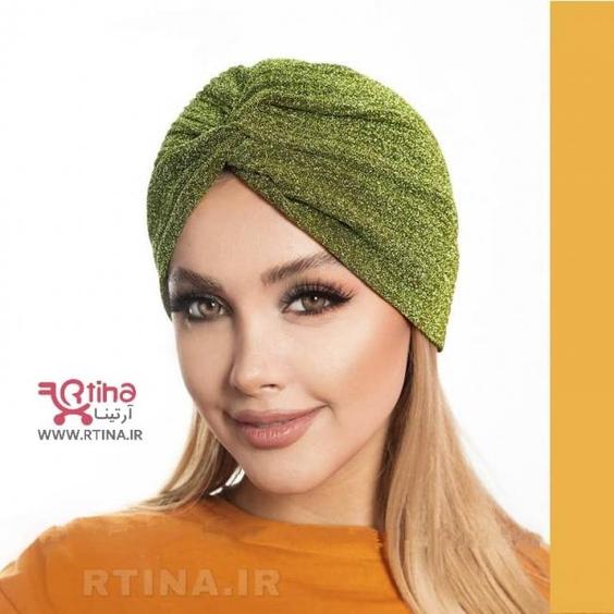 کلاه توربان لمه رنگ سبز (زمینه ساده)|پیشنهاد محصول