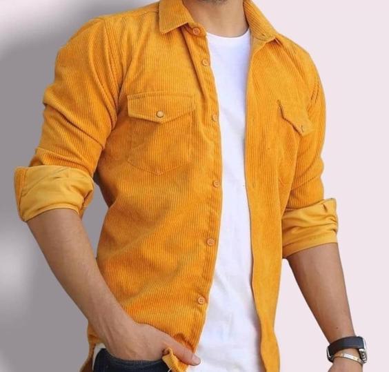 پیراهن خردلی مخمل کبریتی تم فصل پاییز - Xxl ا Matchy velvet mustard shirt|پیشنهاد محصول