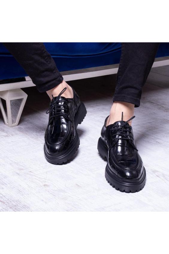 کفش کلاسیک چرم اصل مشکی مردانه برند İBAY|پیشنهاد محصول