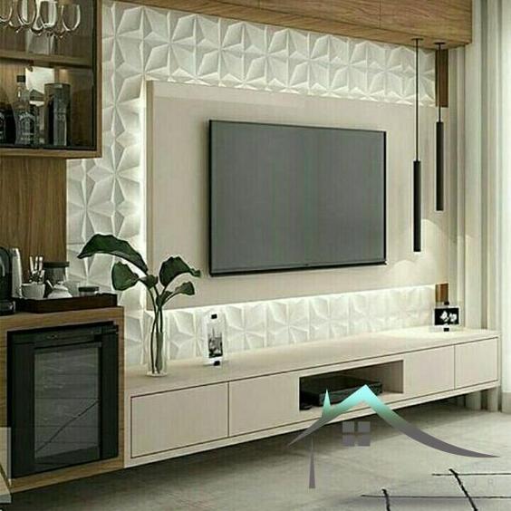 میز تلوزیون دیواری مدرن سفید رنگ (تی وی وال)|پیشنهاد محصول