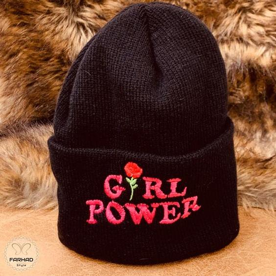 کلاه بافت طرح GIRL POWER|پیشنهاد محصول