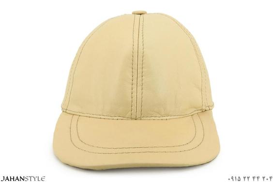 کلاه نقاب دار چرم طبیعی رنگ کرم|پیشنهاد محصول