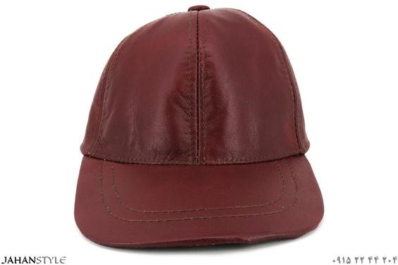 کلاه نقاب دار چرم طبیعی رنگ زرشکی|پیشنهاد محصول
