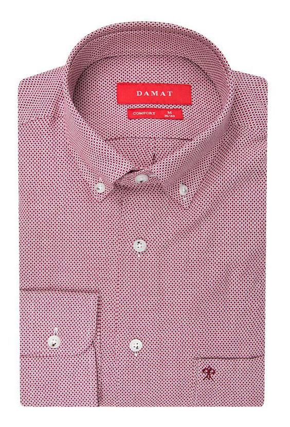 پیراهن مردانه برند دامات تویین ( DAMATTWEEN ) مدل پیراهن طرح دار قرمز راحت دامات - کدمحصول 146102|پیشنهاد محصول