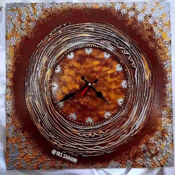 ساعت دیواری پتینه کاری زیبا|پیشنهاد محصول