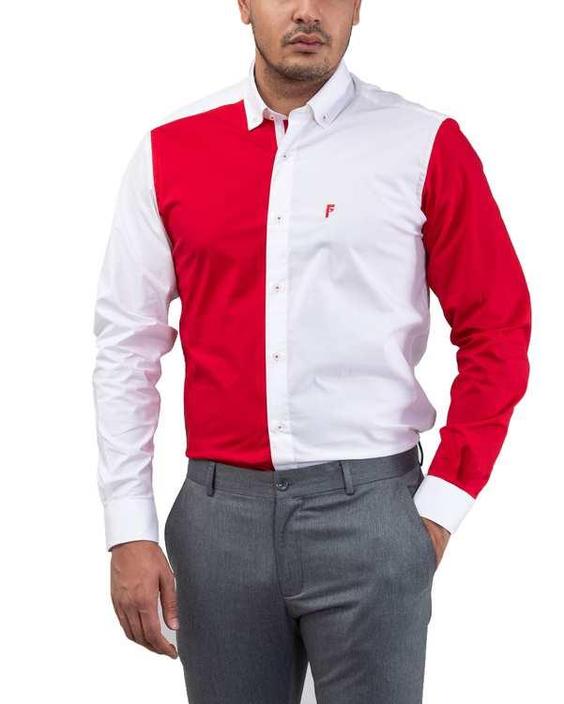 پیراهن مردانه نخی سفید قرمز فریولی ا پیراهن مردانه نخی سفید قرمز فریولی|پیشنهاد محصول