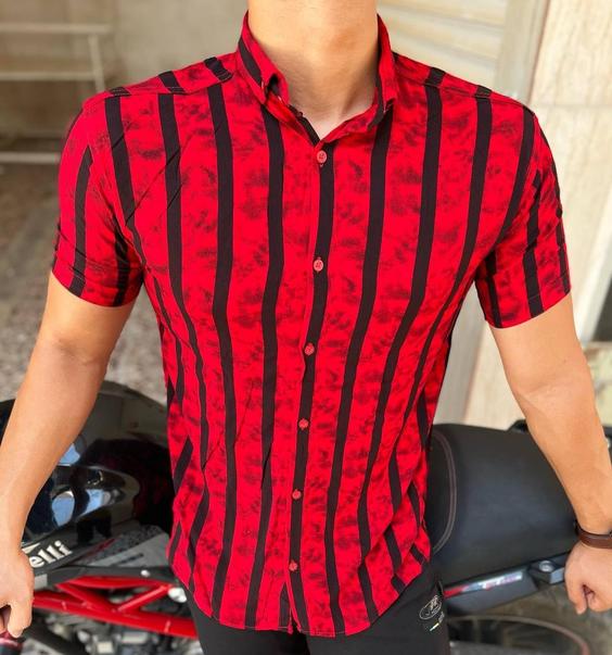 پیراهن راه راه هاوایی - سفید / 3XL ا Hawaii striped shirt|پیشنهاد محصول