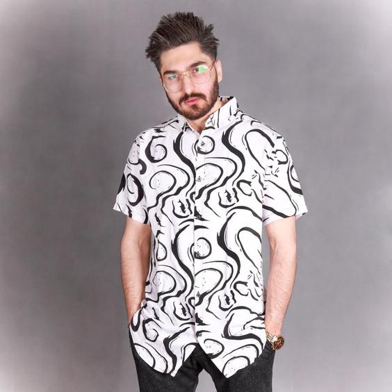 پیراهن آستین کوتاه مردانه مدل هاوایی کد ABR-S|پیشنهاد محصول