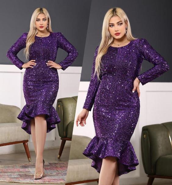 لباس مجلسی و شب کوتاه مدل هلما - هفت رنگ / سایز3--  46 48 ا Dress and long night|پیشنهاد محصول