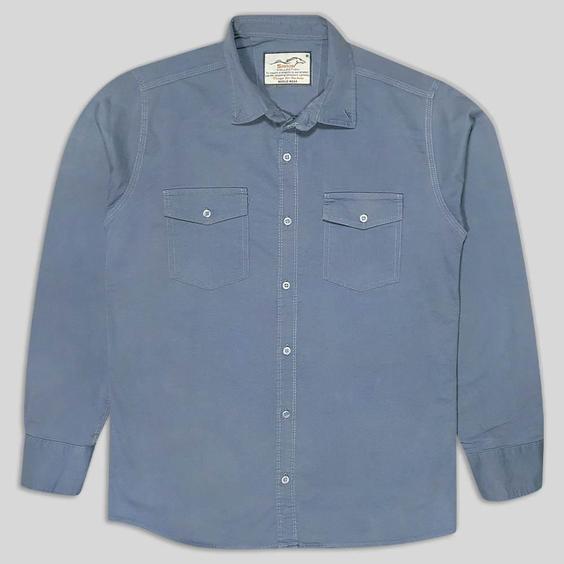 پیراهن کتان دو جیب آستین بلند مردانه آبی 124030-6|پیشنهاد محصول