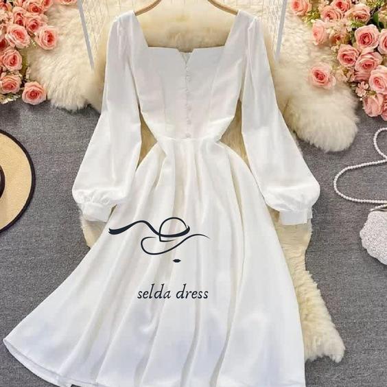 لباس مجلسی دخترانه کوتاه شیک کرپ ۱۳۹۸ - سفید / ۴۲ ا 1398|پیشنهاد محصول