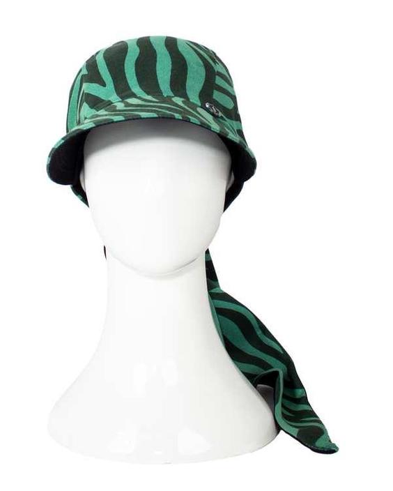 کلاه زنانه دورو گره اي سبز مشکي زبرا تارتن Tartan|پیشنهاد محصول