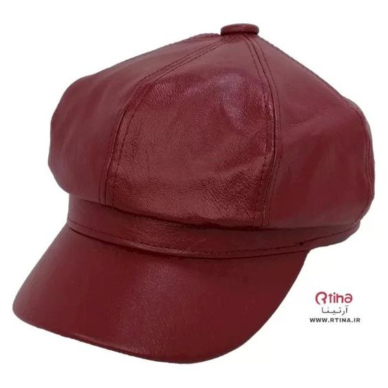 کلاه چرم دخترانه و زنانه نقاب دار/ کلاسیک زرشکی|پیشنهاد محصول