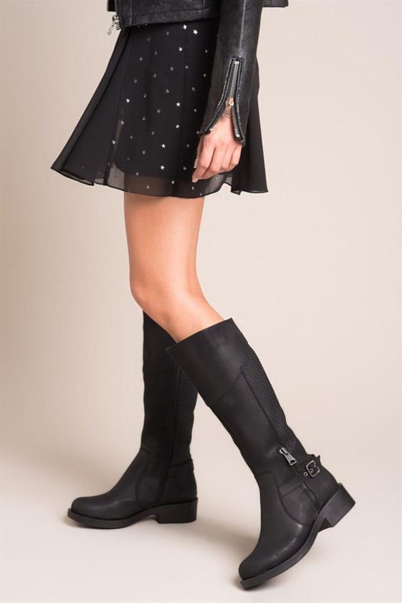 بوت ساق بلند مشکی زنانه برند Fox Shoes|پیشنهاد محصول