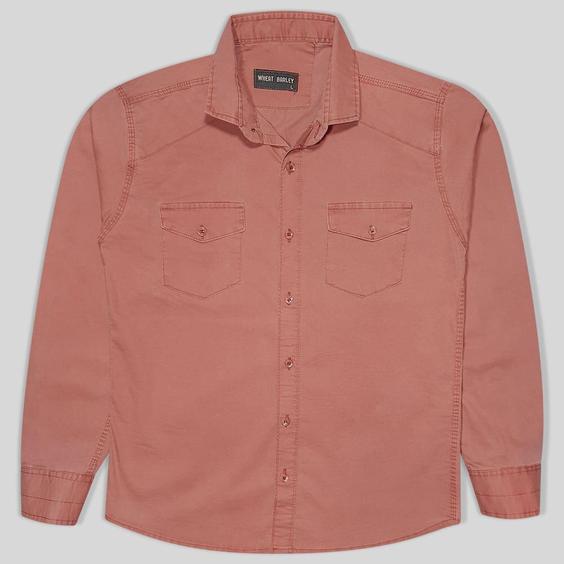 پیراهن کتان دو جیب مردانه آجری 124008-3|پیشنهاد محصول