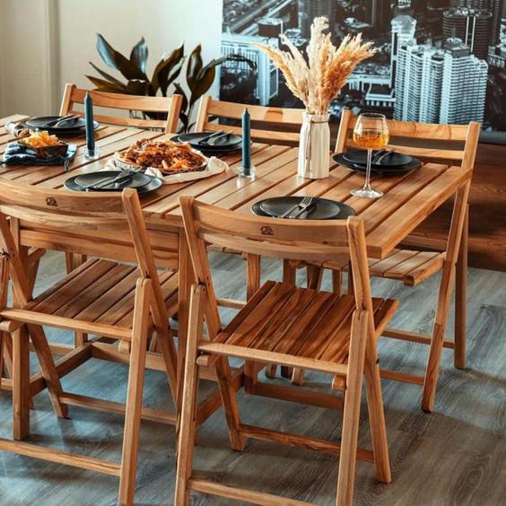 ميز و صندلی ناهار خوری شش نفره چوبی|پیشنهاد محصول