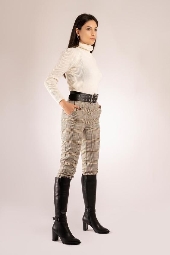 بوت ساق بلند زنانه چرم اصل پاشنه دار زیپ دار برند CZ London|پیشنهاد محصول
