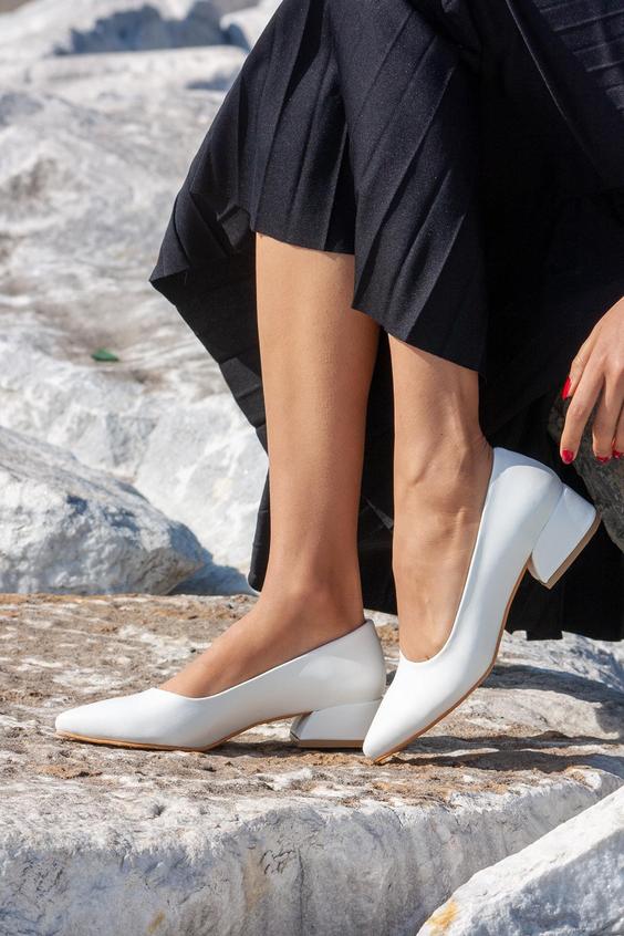 کفش پاشنه دار سفید رنگ برند FORS SHOES|پیشنهاد محصول