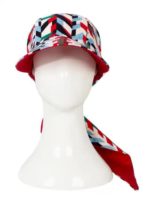 کلاه زنانه دورو گره اي سفيد قرمز تارتن Tartan|پیشنهاد محصول