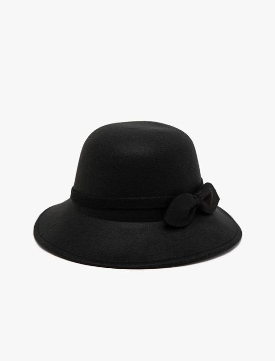 کلاه زنانه سیاه کوتون 0KAK46108AA999 ا Papyon Detaylı Şapka|پیشنهاد محصول